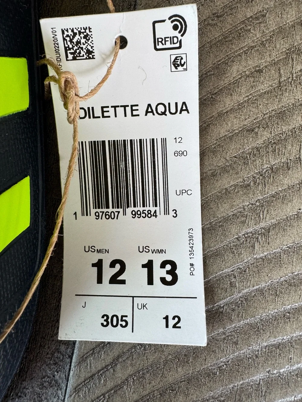 adidas Aqua Slide Pool Slide Sandals Men’s Size 12